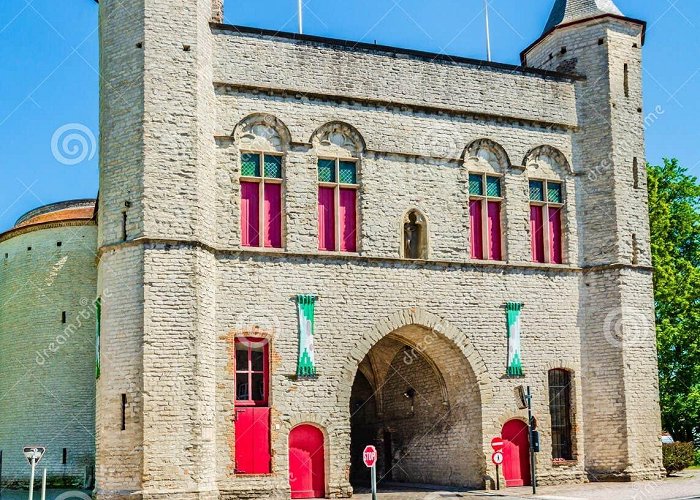 Kruispoort The Kruispoort Medieval Entry Gate into Bruges, Belgium Stock ... photo