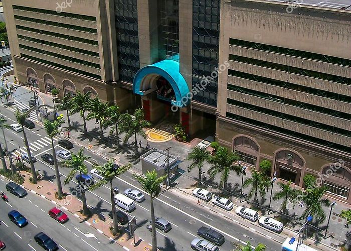 Faria Lima Avenue Sao Paulo Brazil December 2003 Top View Facade Iguatemi Mall ... photo