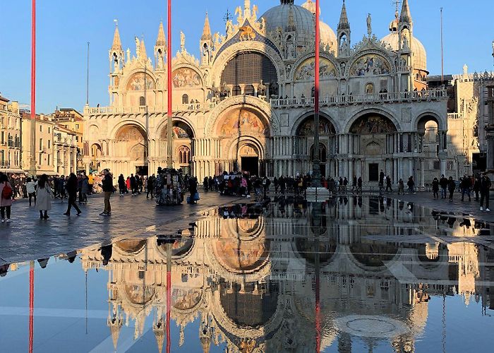 Basilica di San Marco Saint Mark's Basilica in Venice: the mosaics on the façade photo