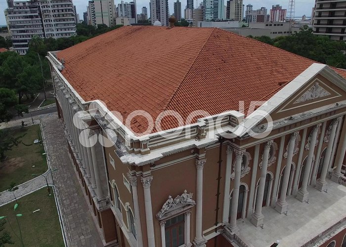 Theatre of Peace Aerial View of Theatro da Paz in Belem d... | Stock Video | Pond5 photo