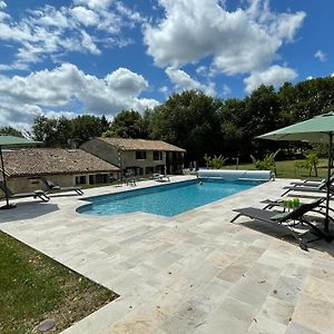 Vacances Au Calme A Litout, Piscine, Clim, 10 Personnes, Proche St Emilion Vila Minzac Exterior photo