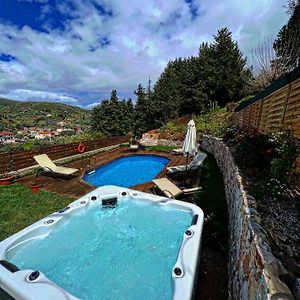 Ampelos Cretan Villa - Private Pool & Heated Ozone Jacuzzi Yerolákkos Exterior photo