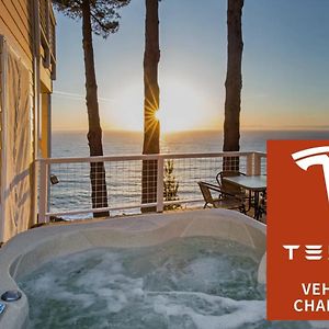 Breathtaking Oceanview! By Oceanviewhottubs Oceanfront! Shelter Cove Ca Tesla Ev Station Apartamento Exterior photo