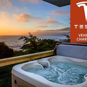 Magnificent Oceanview By Oceanviewhottubs Oceanfront! Shelter Cove, Ca Tesla Ev Station Apartamento Exterior photo