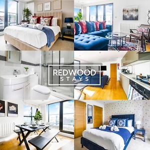 Penthouse Apartments In Town Centre, Free Parking & Balcony By Redwood Stays Camberley Exterior photo