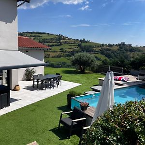 Maison Et Piscine Chauffee, Vue Monts Du Lyonnais Vila Brullioles Exterior photo