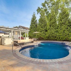 New Jersey Home With Private Office And Backyard Oasis Brick Exterior photo